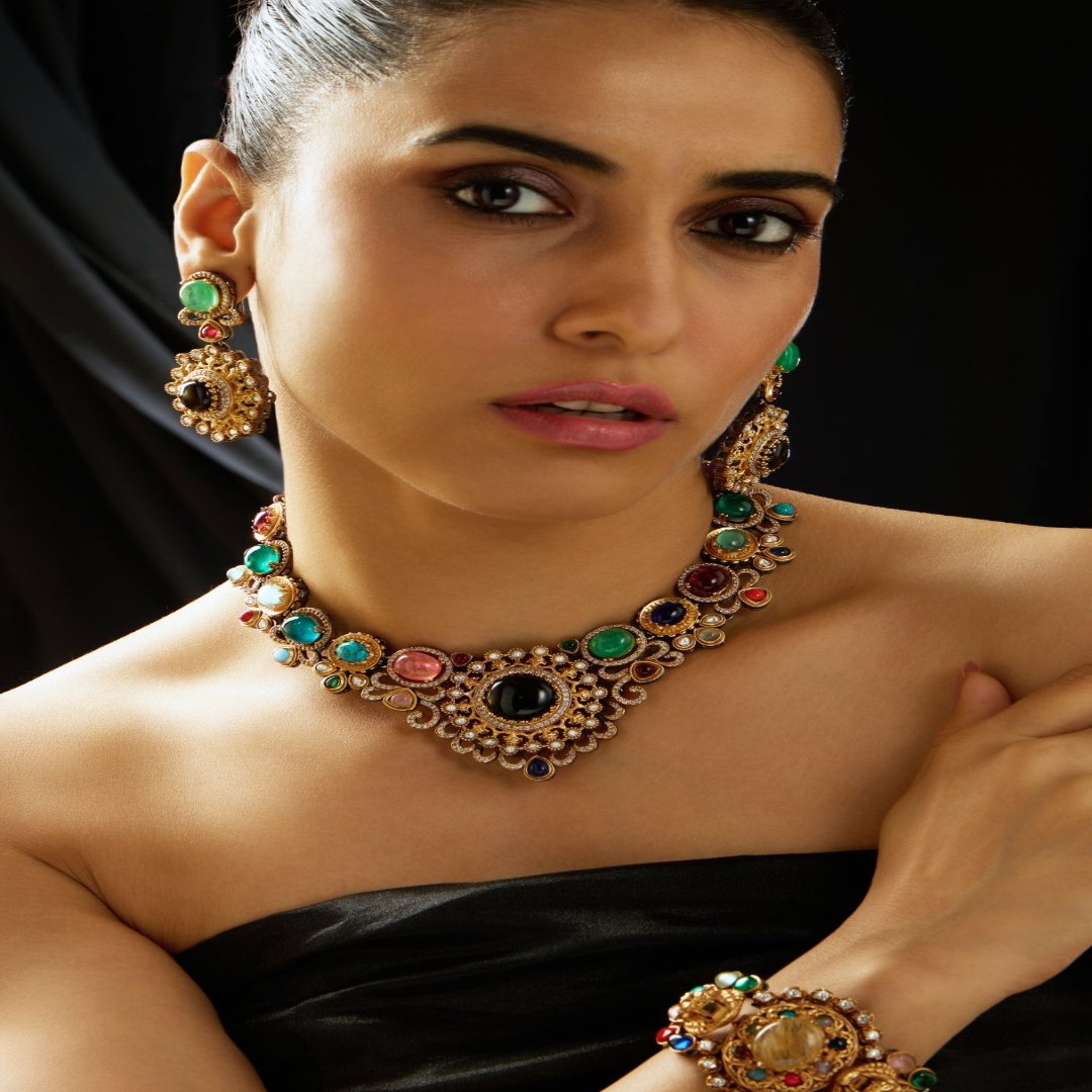 Rangrez Multicolor Necklace Set - JBRITINKS12