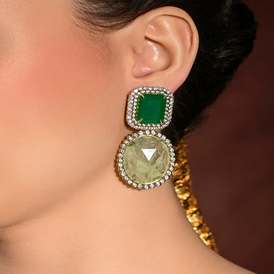 Fine Green Dangler Earrings - JBRMR24ER33