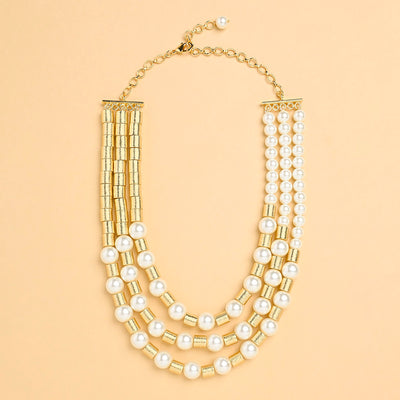 Pearl Multi String Necklace - JBROCKBLD 30