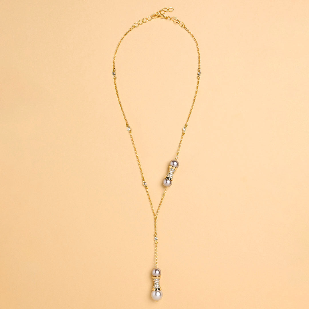 Pearl Handle Lariat Necklace - JBROCNKBLD 74