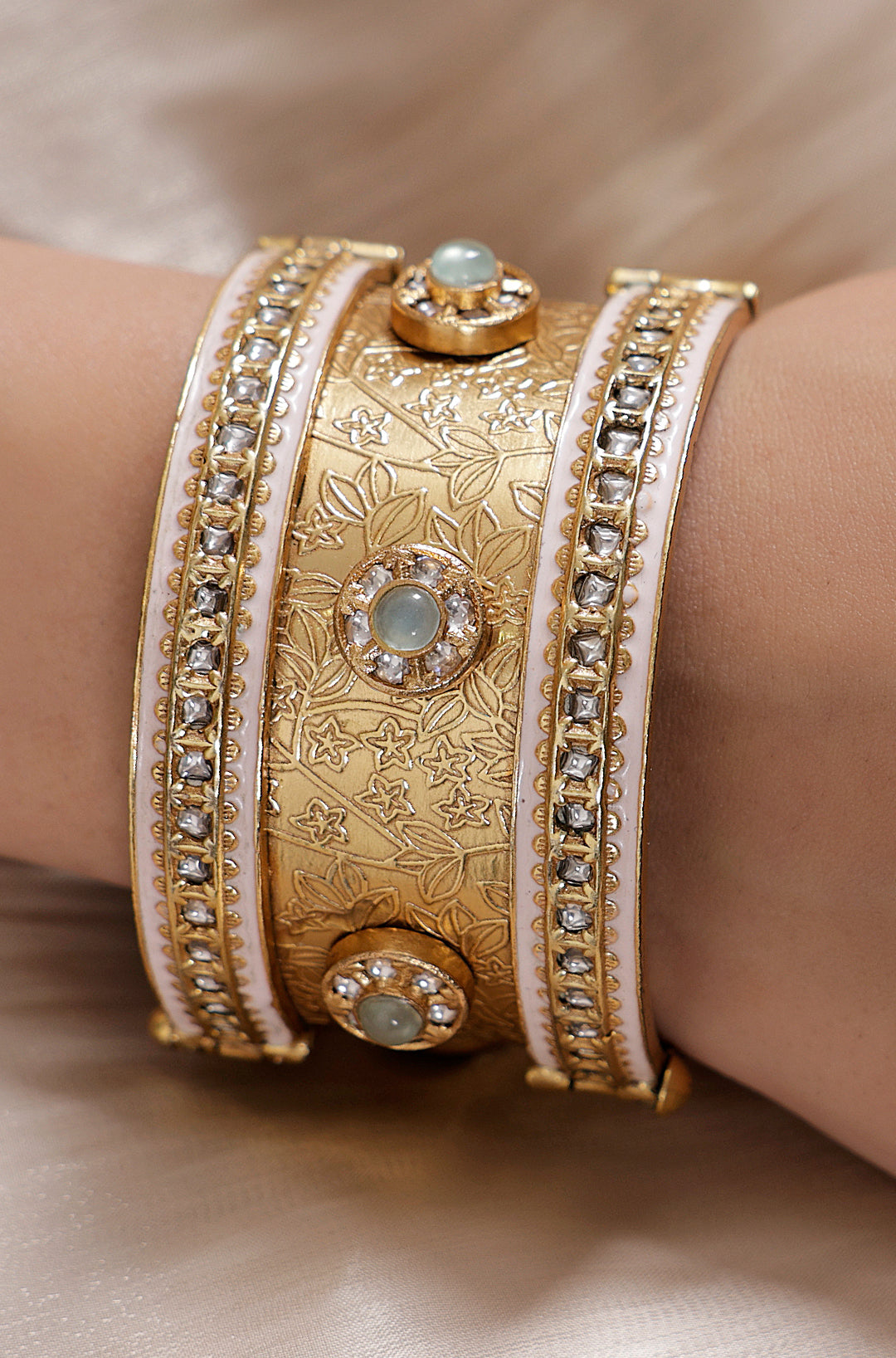 Golden Jadau Bangle Kada - JBRSSBR 31