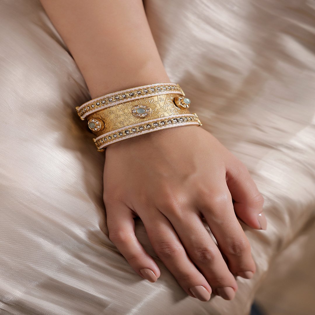 Golden Jadau Bangle Kada - JBRSSBR 31