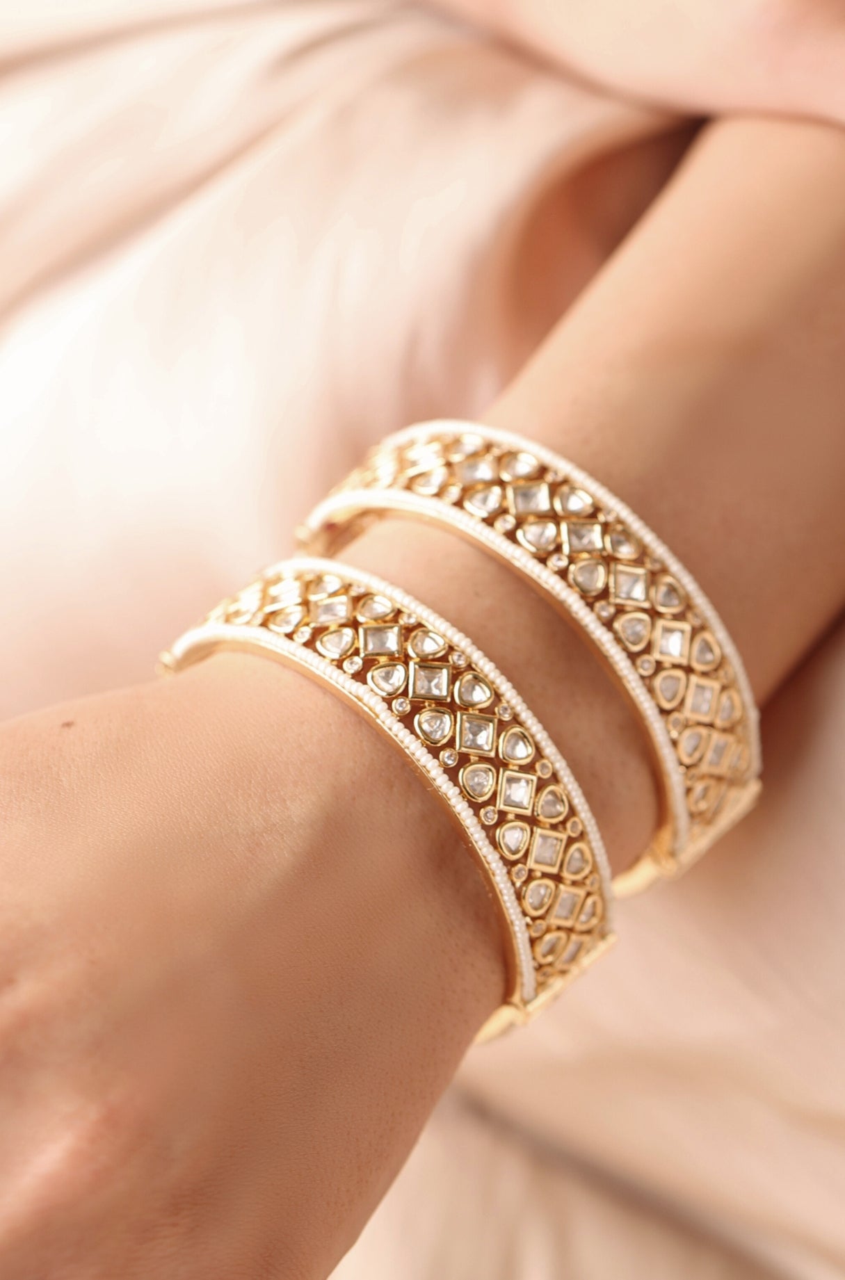 Empress Gleam Bangles (Pair) - JBRSSBR96