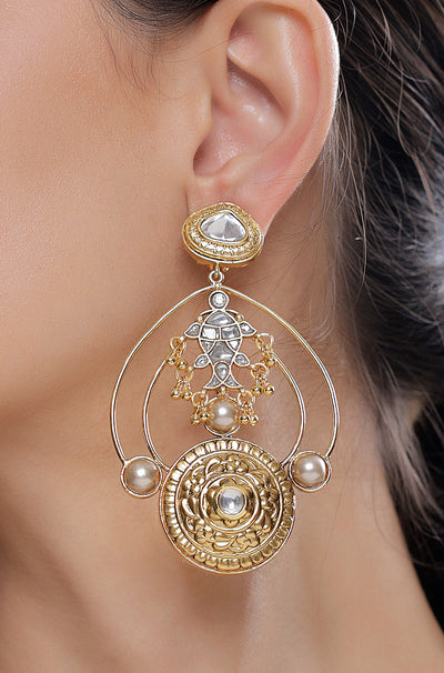 Golden Statement Earrings - JBRSSER 130