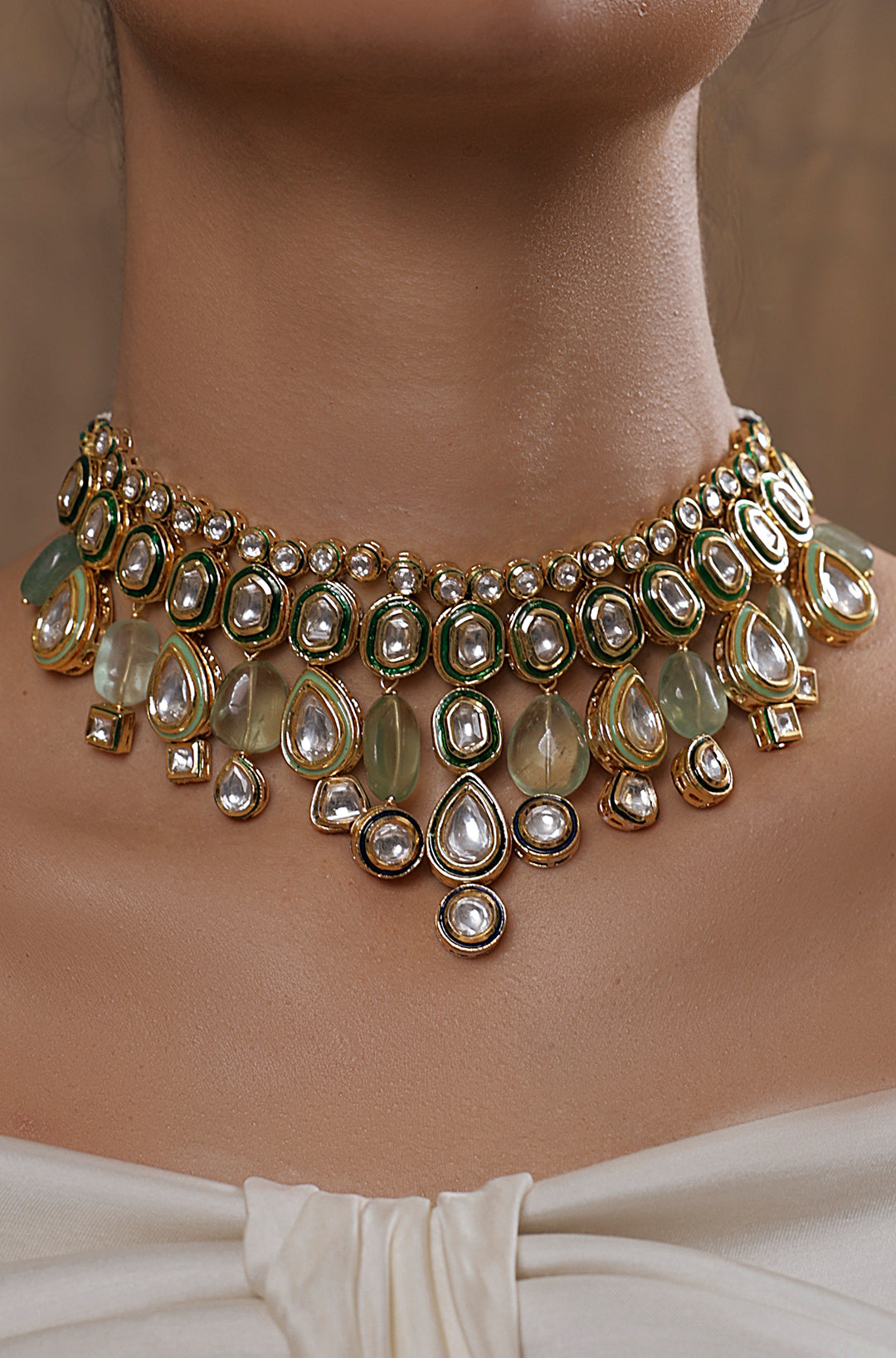 Light Green Echo Fusion Choker - JBRSSNK 308