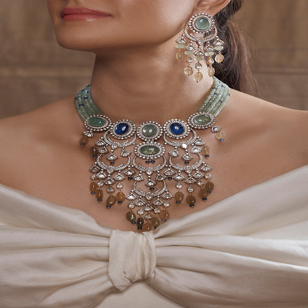 Enchanting Bridal Radiance Necklace Set-JBRSSNK 337