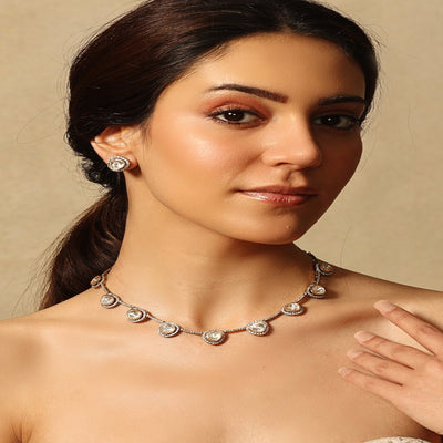 Subtle Sparkle Necklace Set - JBRSSNK452