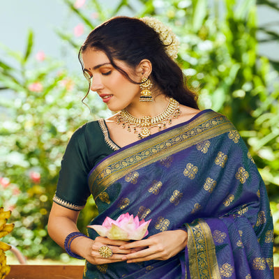 Gold Green Red Finish Jadau Jhumki Earrings - MR62CHJ