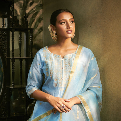 Multi Gold Finish Jadau Earrings - MR67VC