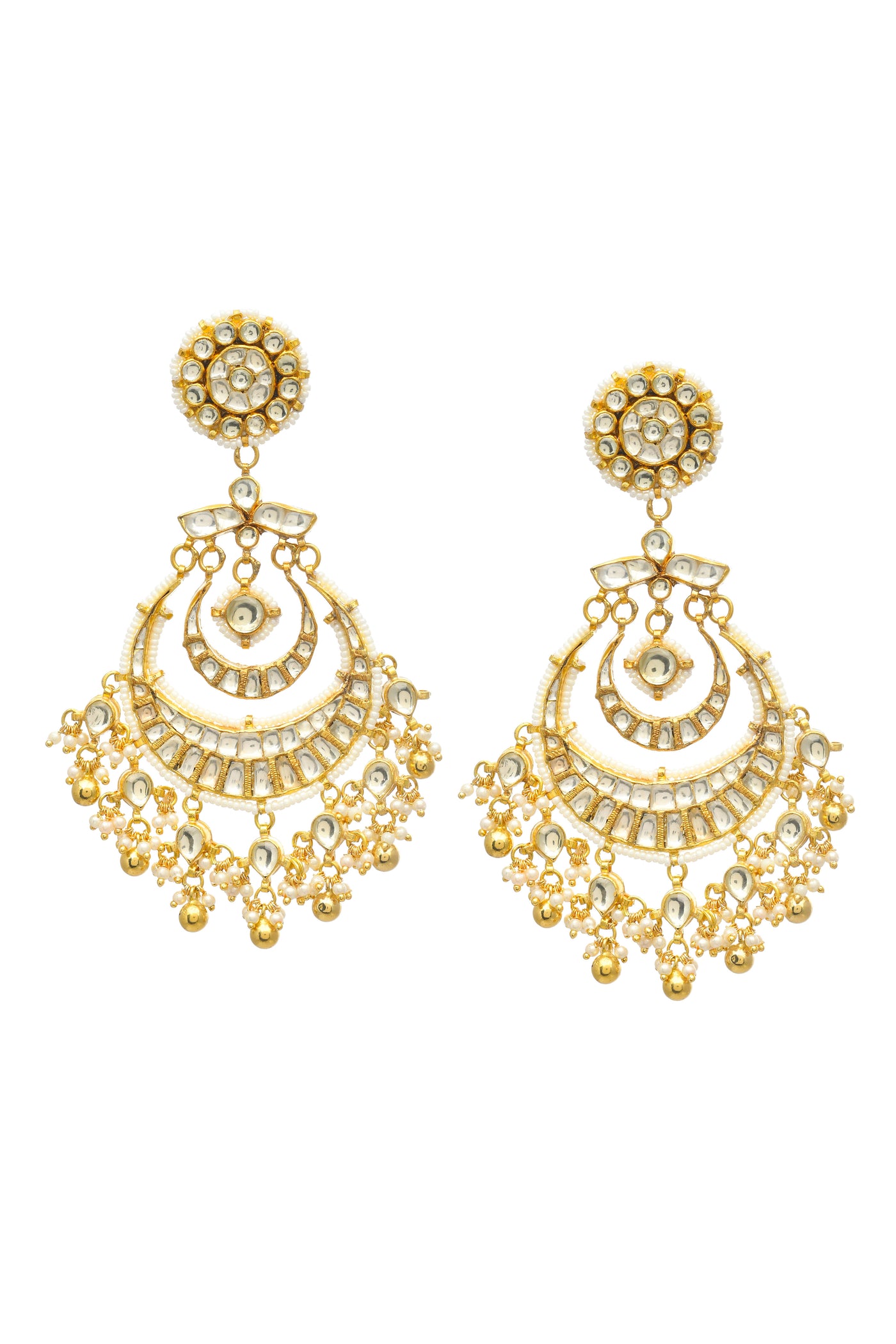 Kundan Gold Finish Jadau Chandbali - MR79MA