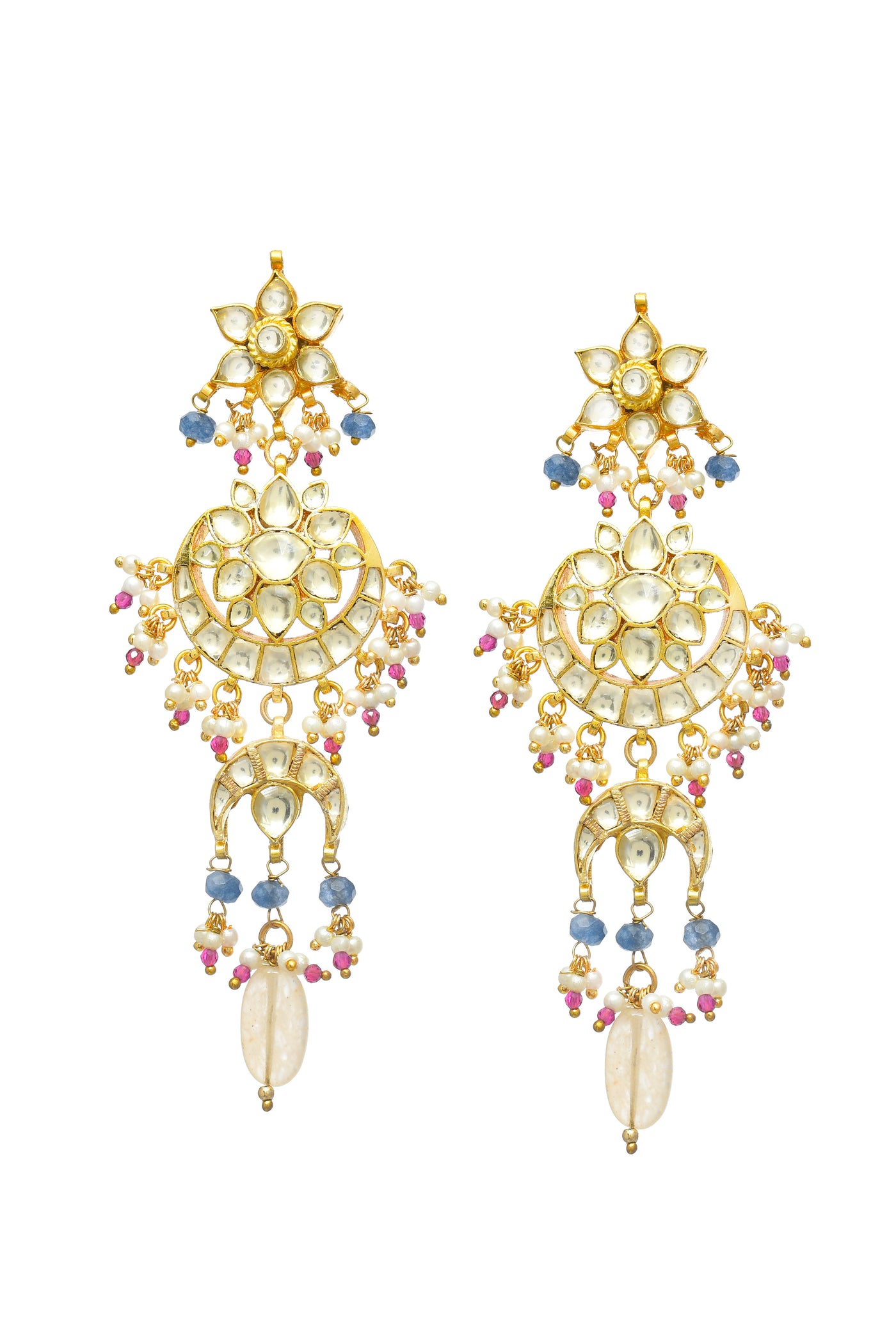 Kundan Gold Finish Jadau Earrings - MR81DA