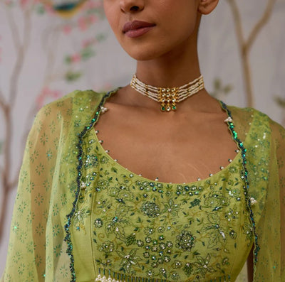 Kundan Gold Finish Jadau Choker - MR81R