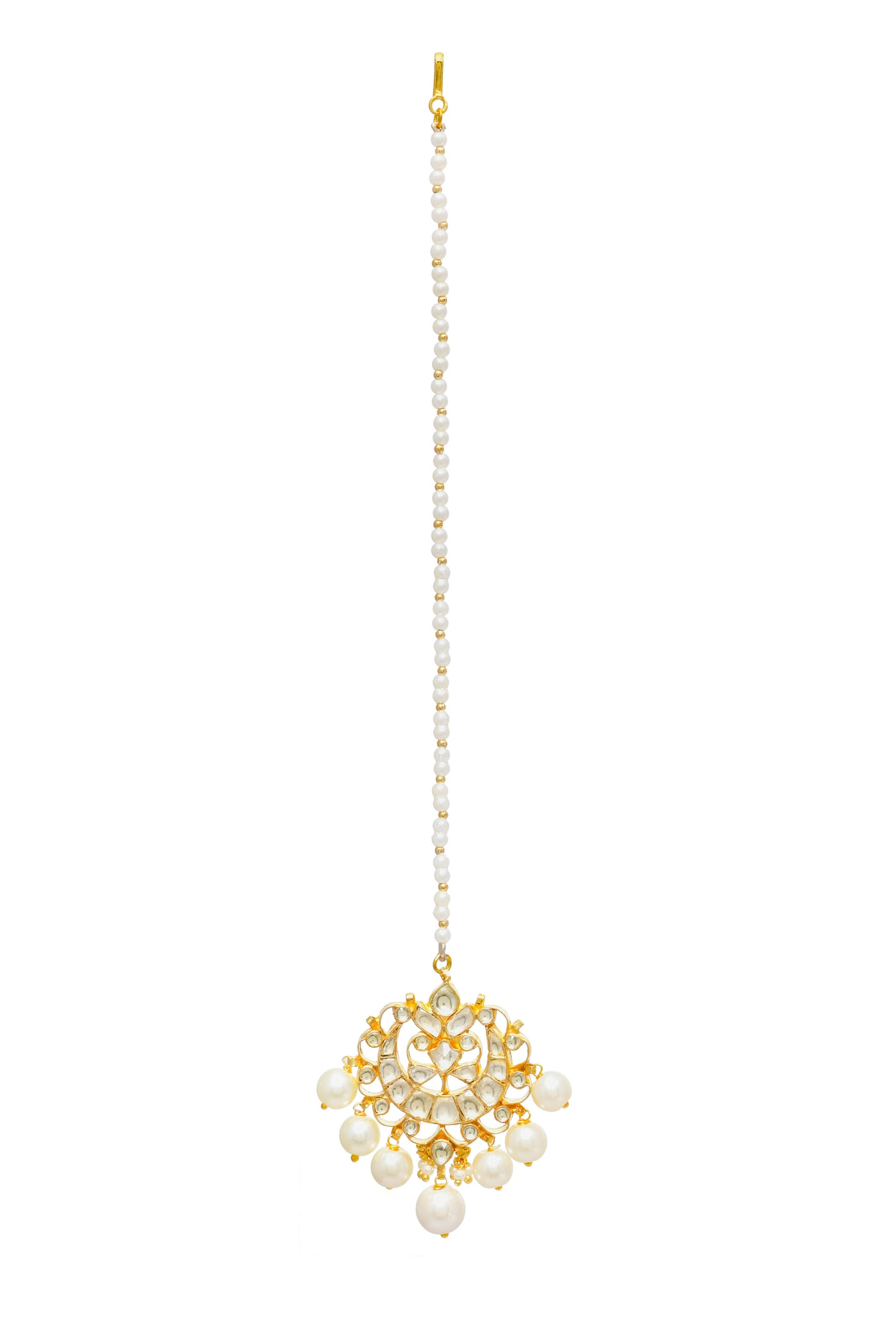 Kundan Gold Finish Jadau Tika with pearls - MR81W