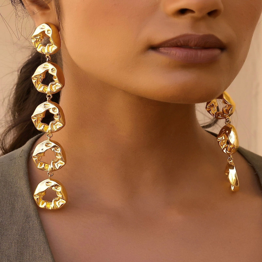 Pebble Molten Statement Danglers - BBPEDA8005