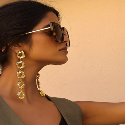 Pebble Molten Statement Danglers - BBPEDA8005
