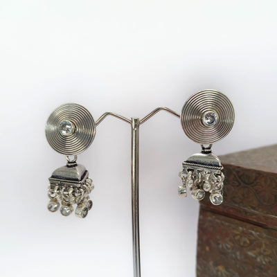 Embrace the Beauty of 92.5 Pure Silver Oxidised Earrings - SIA417411