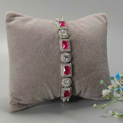 Ruby Elegance Cubic Zirconia Bracelet - SIA417774D