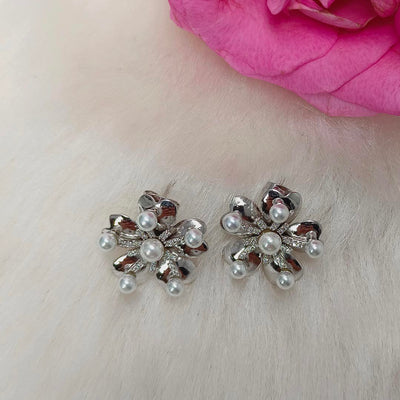 Pearl Elegance With CZ Sparkle Earrings - SIA417959