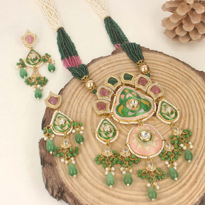 Meenakari Majesty Long Necklace Set - SIA418014