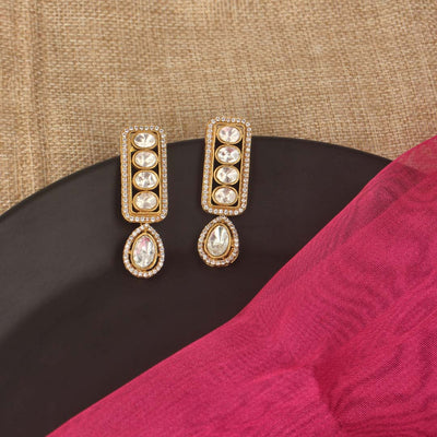 Pastel Grey Pearl Bunch Earrings - SIA418018