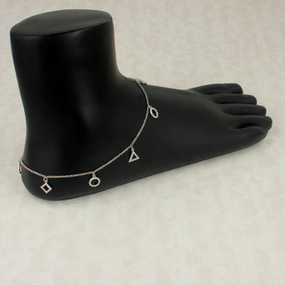 Twinkle Toes Shine Bright with Diamond Anklet Charms - SIA418154