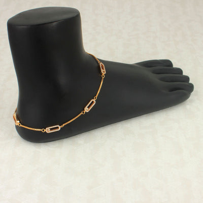 Glamour on the Go- Diamond Anklet - SIA418157