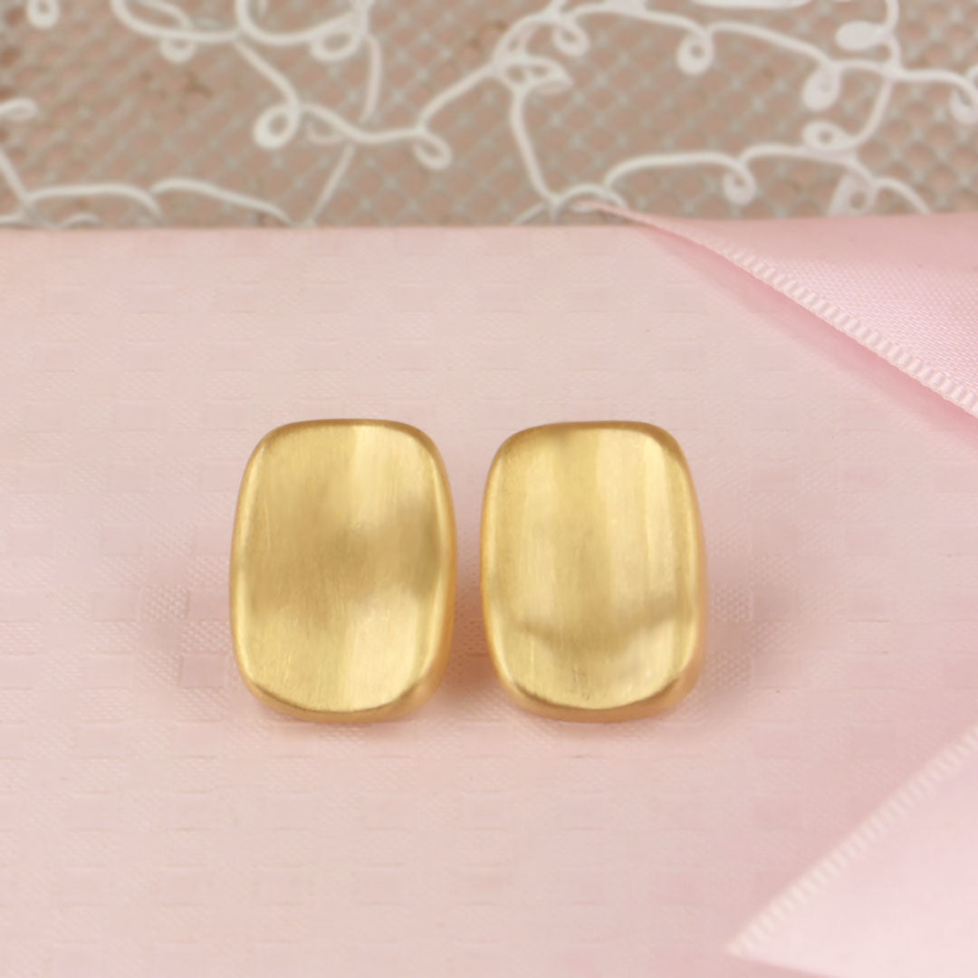 Western Plain Gold Earrings - SIA418331