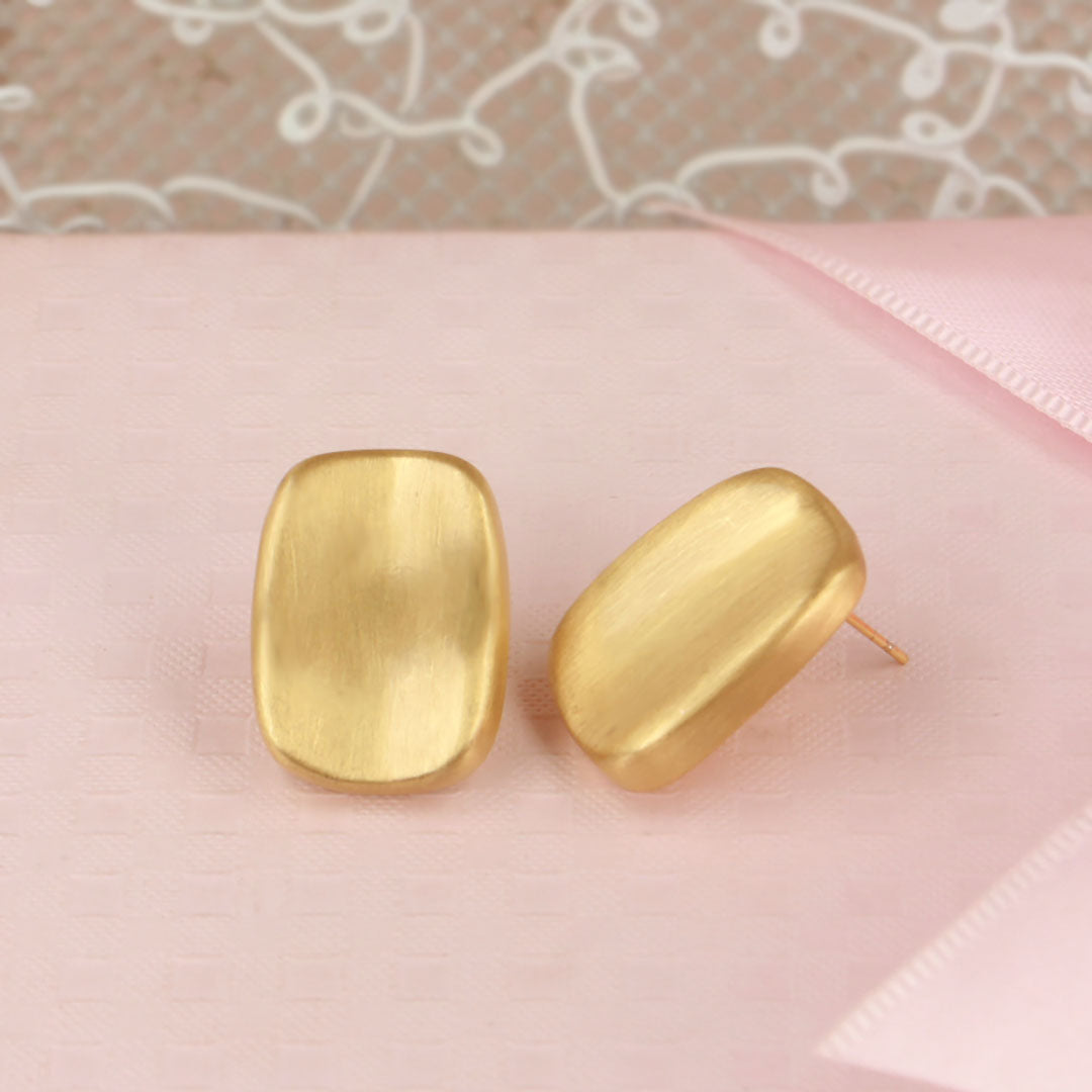 Western Plain Gold Earrings - SIA418331