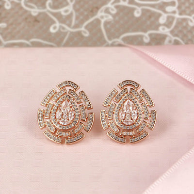 Rose Gold Plated Sterling Silver Cubic Zirconia Butterfly Stud Earring -  Lovisa