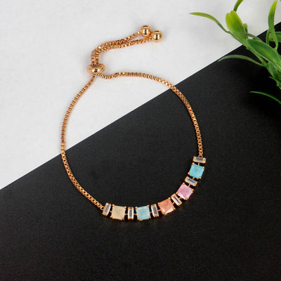 Charming Pastels CZ Tennis Bracelet - SIA418420