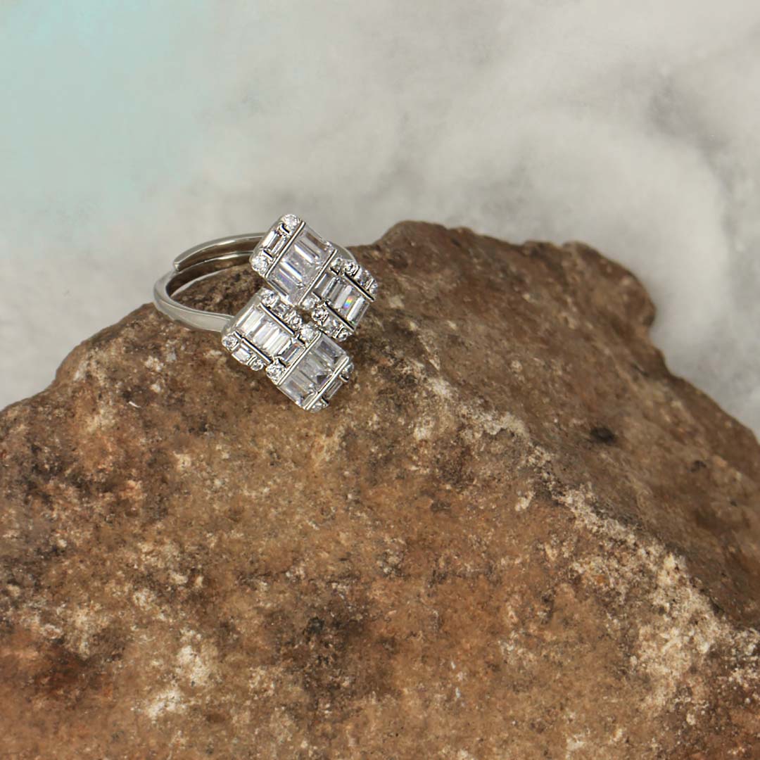 Elegant Sparklers Cubic Zirconia Finger Ring - SIA418472