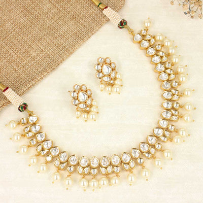 Kundan Treasures Necklace and Earrings Set - SIA421433
