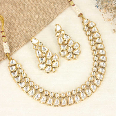 Kundan Treasures Necklace and Earrings Set - SIA421435