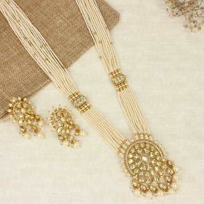 Graceful Kundan Delights Necklace Set - SIA421504