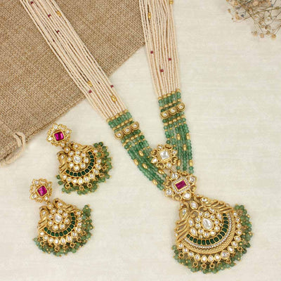 Majestic Heritage Kundan Necklace and Earrings Set - SIA421523