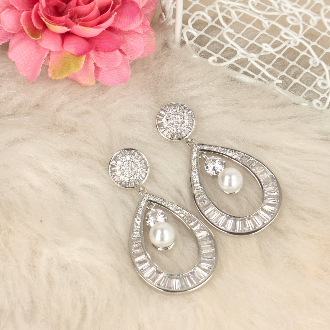 Silver Filled Pearl Earrings - SIA425852