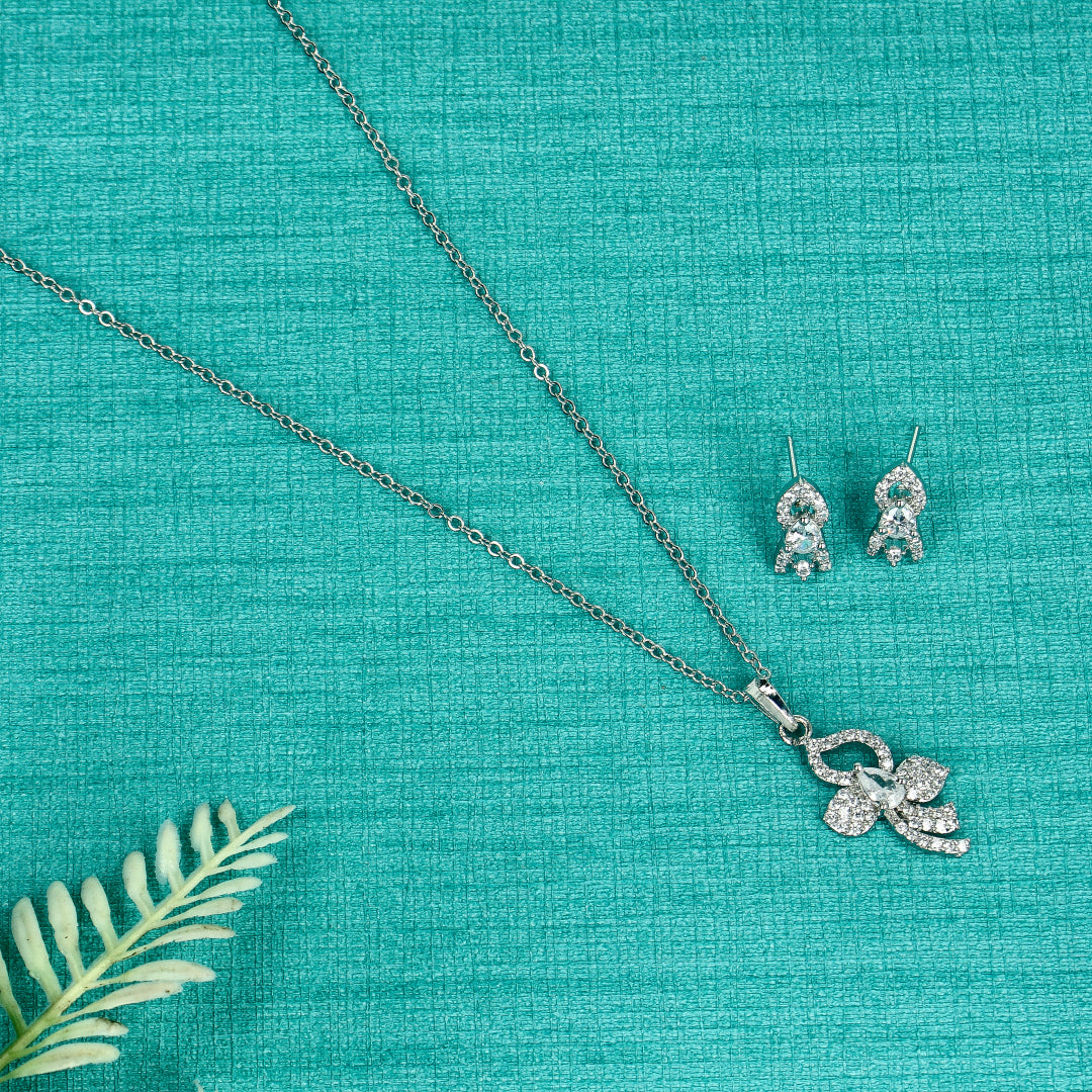 Bowtique Silver Pendant set - SIA437901_C