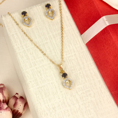 Fancy and Elegant Gold Pendant Set - SIA437917_A