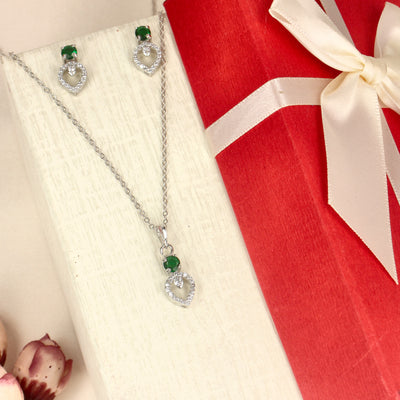 Natural Emerald JPendant Sets - SIA437918_C