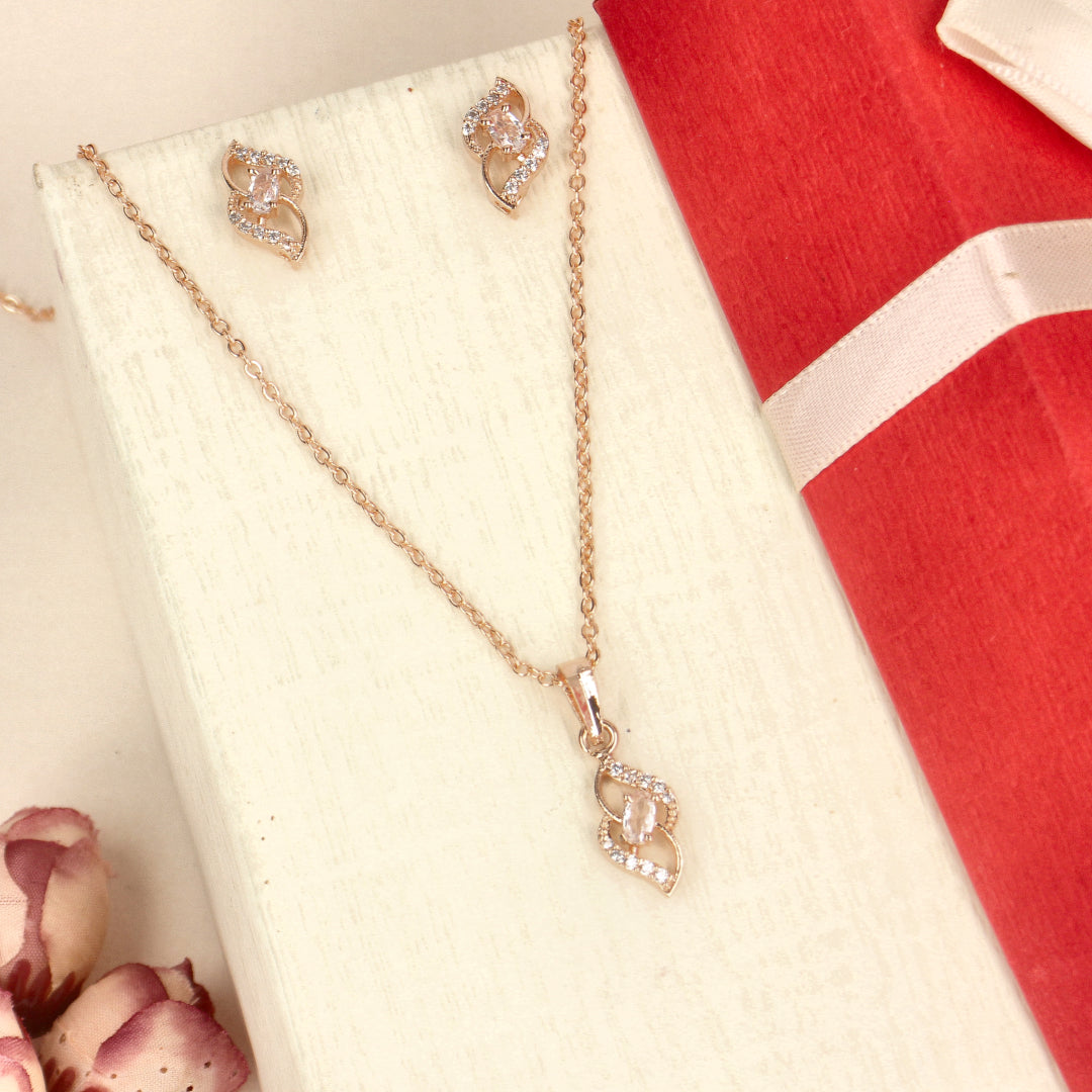 Rose Gold Pendant Set - SIA437924