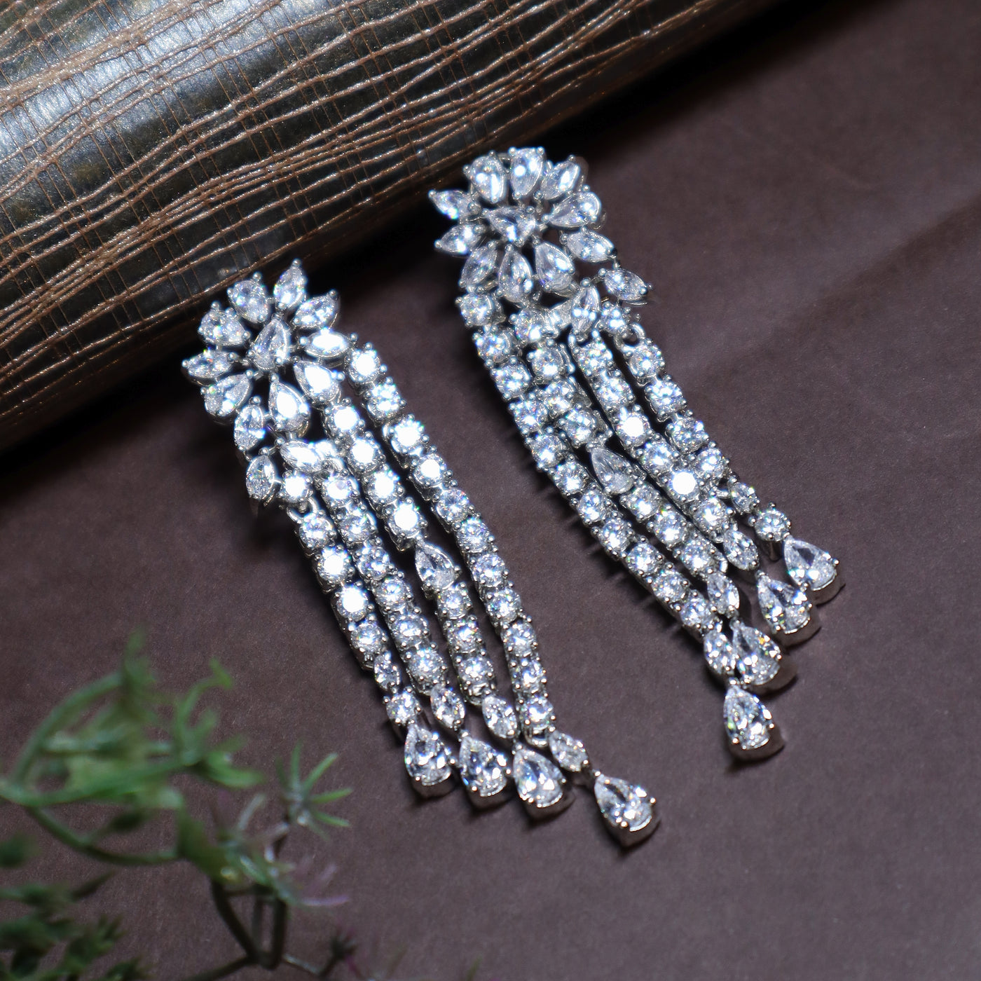 CZ Dangler Earrings - SIA441644