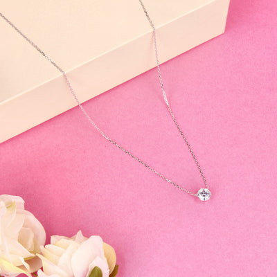 92.5 Sterling Silver - Everyday Elegance Diamond Pendant Set - SIA449530