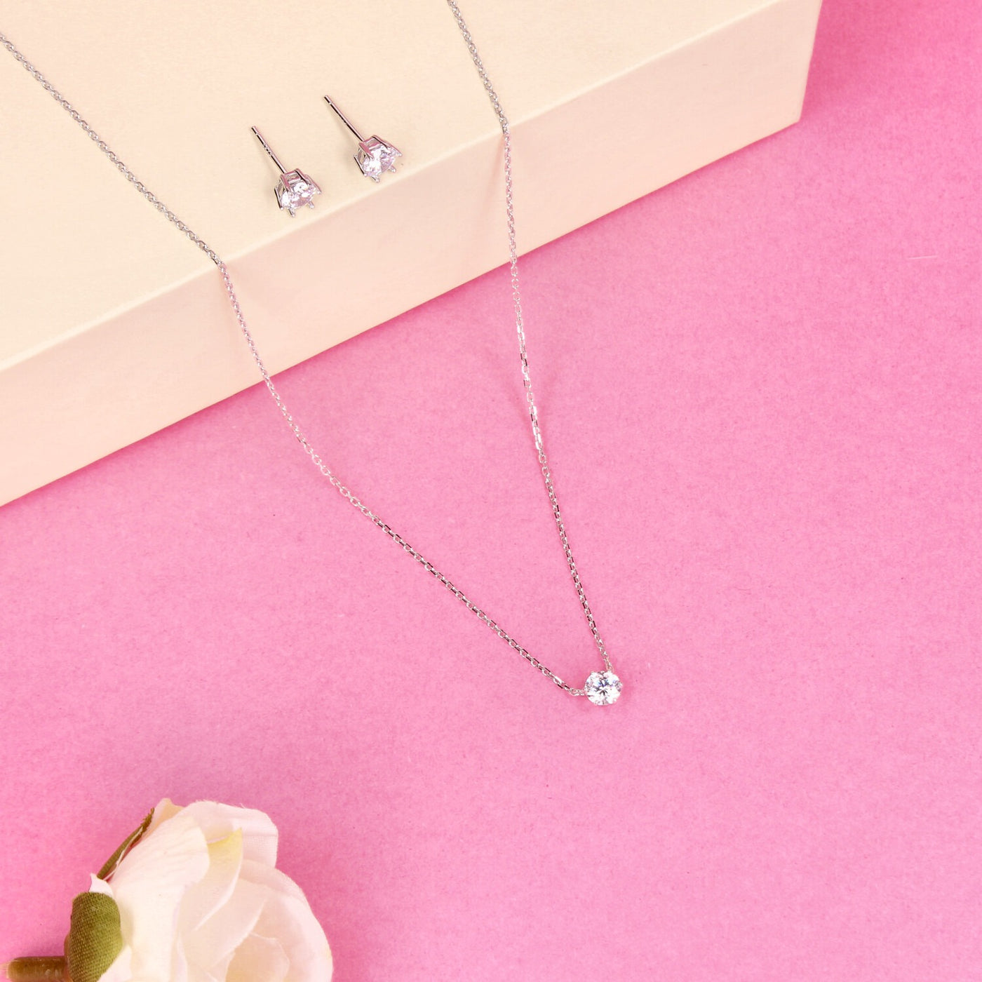 92.5 Sterling Silver - Crystal Glow Minimal Set - SIA449532