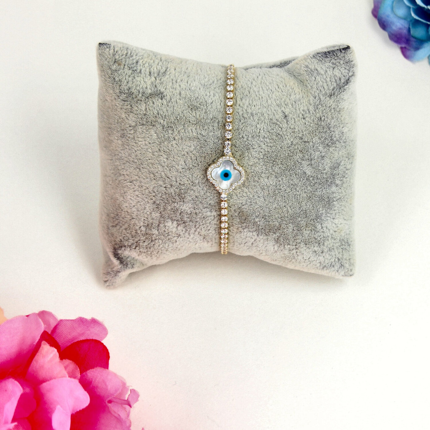 Graceful Bloom Evil Eye Bracelet - SIA450002