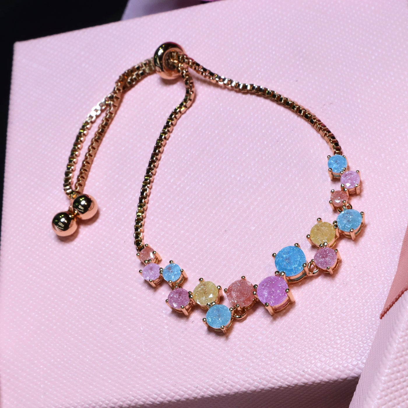 Pastel Crystal Cluster  Bracelet - SIA453376