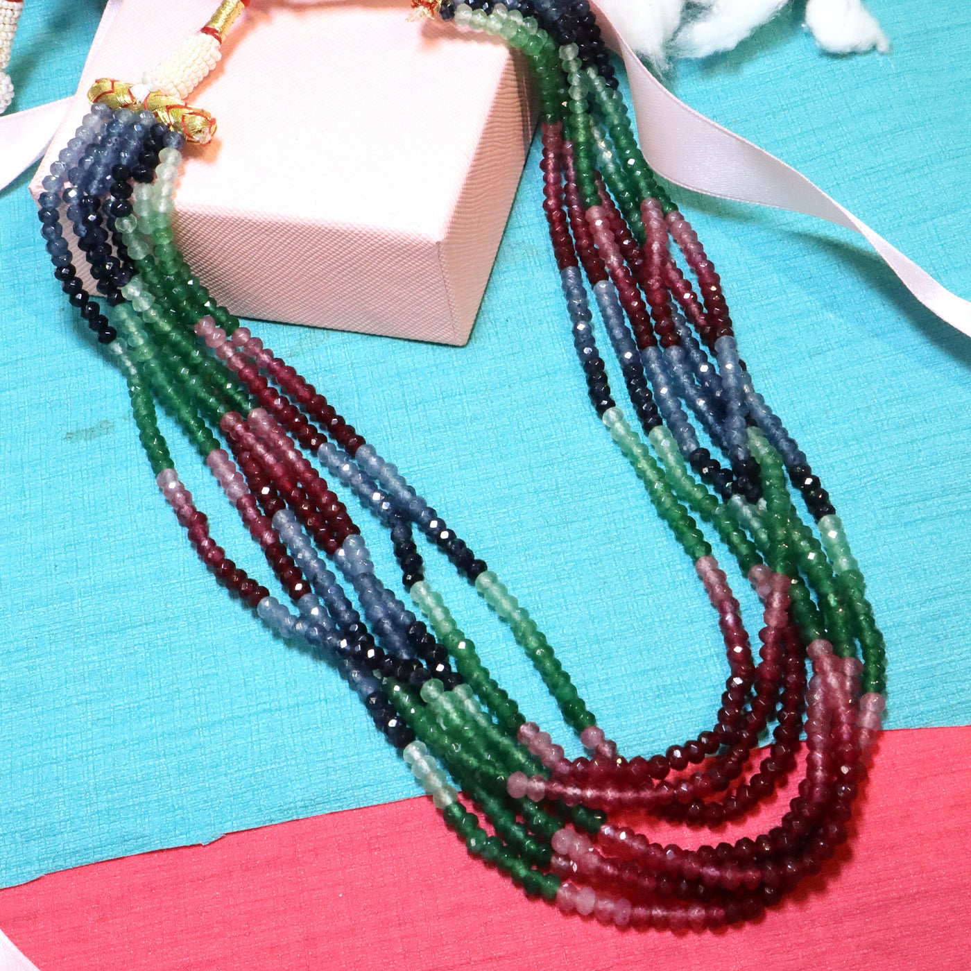 Seven-Layer Multicolor Beaded Statement Mala - SIA453770