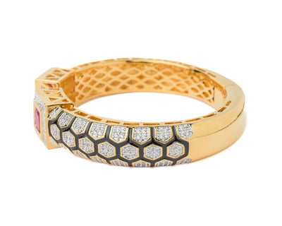 Vivinia By Vidhi Mehra Florence Gold Plated Red Womens Kada - VB023