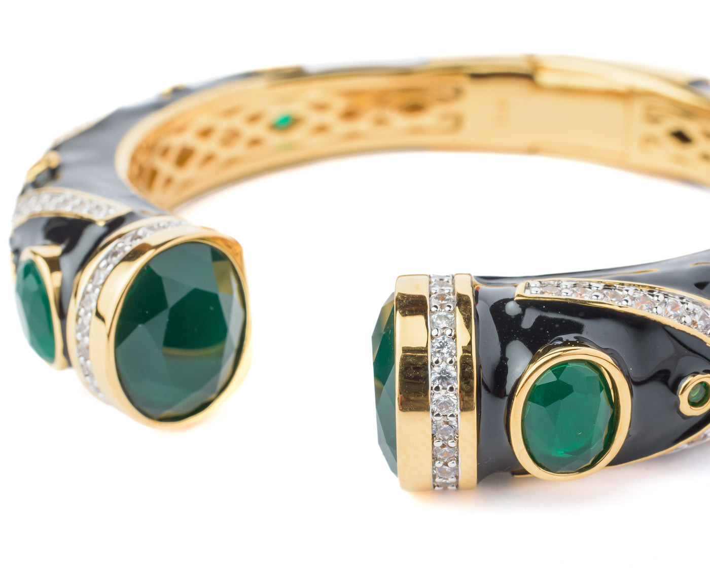Vivinia By Vidhi Mehra Florence Gold Plated Green Womens Kada - VB551