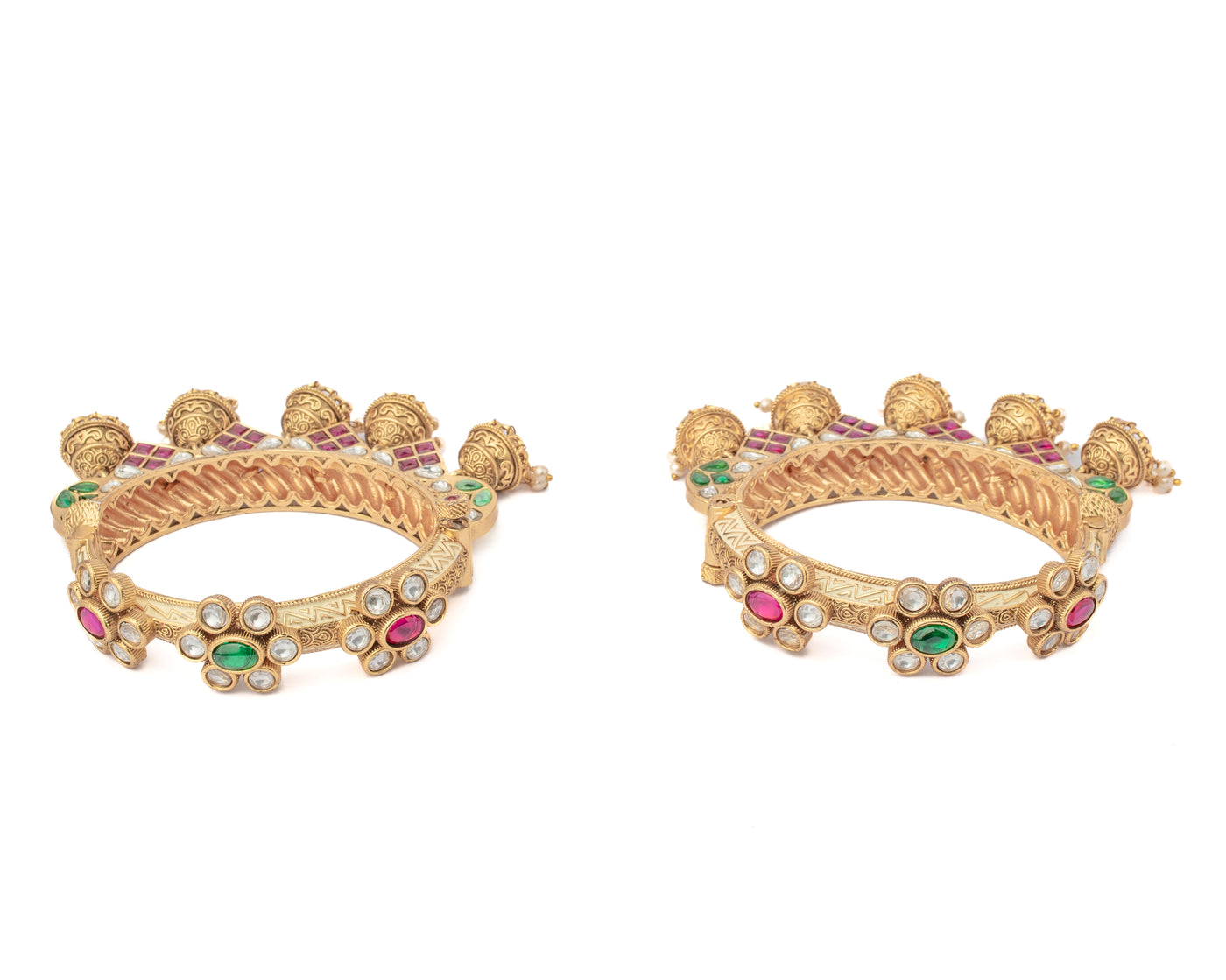 vivinia BY VIDHI MEHRA Ismarrah 2.0 Gold Plated Temple Bangles ( Set of 2 ) - VB758