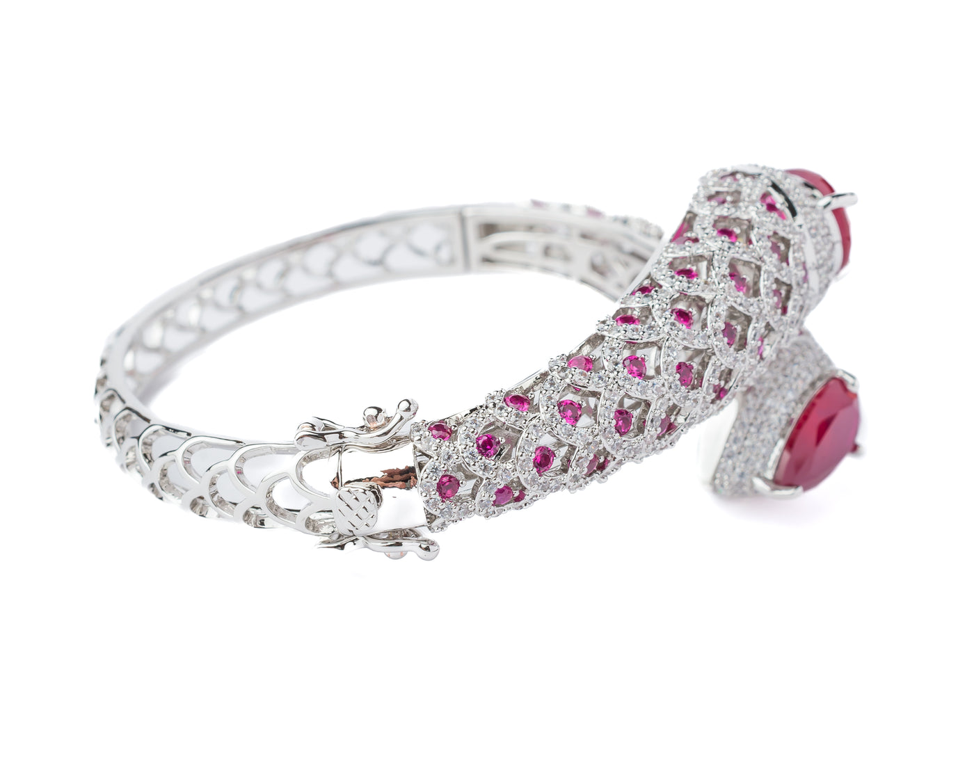 Vivinia By Vidhi Mehra Florence Silver Plated Pink Womens Kada - VB795